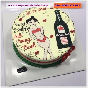 Bánh Sinh Nhật Hình Lon Bia Chai Rượu - LK10